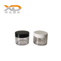 PETG empty paint black transparent cosmetic jar customized promotional 30g 50g cream jar